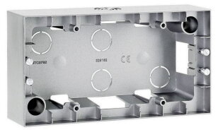 Krabice nástěnná 2násobná, stříbrná SCHRACK EV125007--