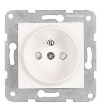 Zásuvka ČSN bezpečnostní clonka, šroubové svorky, bílá SCHRACK EV101252--