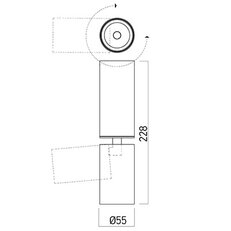 XPIPE ADJ. SURF. PROJ. 1x15W 220-240V AC