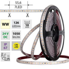 LED pásek SMD2835 WW, 126LED/spec. d. 6M