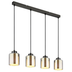 Závěsné svítidlo FELICIA černý chrom 4x60W E27 IP20 GLOBO 16056-4H