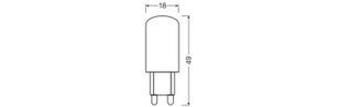 Světelný zdroj LED PIN G9 GLOWdim 3.2W 927 Frosted G9 OSRAM 4099854503566