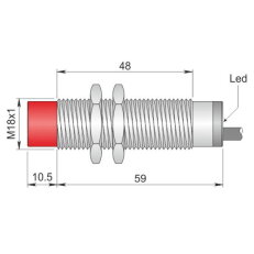 Indukční senzor d18 mm - Atex prach AECO SI18-CE8 PNP NO+NC AD3