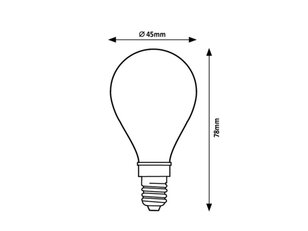 Světelný zdroj Filament LED, E14 G45, 6W, 800lm, 4000K RABALUX 79190
