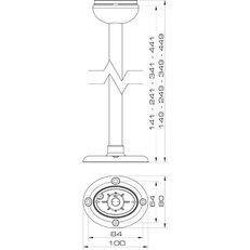 Trubka prodlužovací ELYPS MB BASE TUBE černá, L=400 mm SIRENA 32423