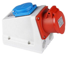 Kombinovaná zásuvka francouzská 4x16A/IP44 TP ELECTRIC 416-6-ZVZ