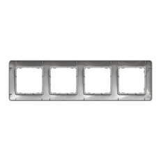 Sedna D/E Rámeček čtyřnásobný, Aluminium SCHNEIDER SDD313804