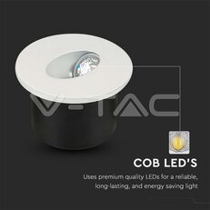 3W LED Step Light Round 3000K VT-1109RD, V-TAC SKU211207