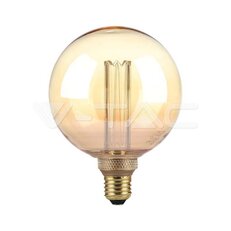 LED Bulb 4W Filament E27 G125 Amber ART 1800K VT-2195, V-TAC SKU217475