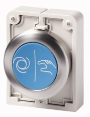 Eaton M30I-FD-B-X217 Ovládací hlavice, zapuštěné tlačítko, bez aret, modrá X217