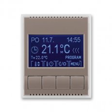 Termostat pokojový univerzální 3292E-A10301 26 lungo/mléčná bílá Time ABB