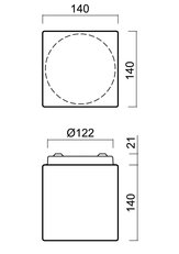 Přisazené svítidlo APUS 2 LED-1L10C03KN02/402 4000 5W IP44 OSMONT 67596