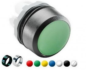 MP1-7031 Tlačítko Červené bílý symbol 0 ABB 1SFA611100R7031
