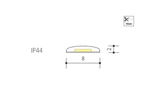 LED PÁSEK CCT 24V 14,4W 10mm IP20, 5025 PANLUX PN13700001
