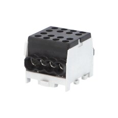 Svorkovnice rozbočovací HLAK 35-1/6 M2 S 125A 1pól. AL/CU IP20 černá na DIN