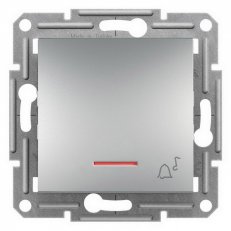 Asfora Tlačítko ''zvonek'' orientační kontrolka 1/0So alu SCHNEIDER EPH1700161