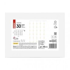 LED vánoční závěs hvězdy, 120x90 cm, venkovní i vnitřní, teplá bílá, časovač