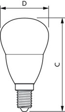 LED žárovka PHILIPS CorePro lustre ND 5-40W E14 865 P45 FR