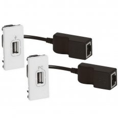 MOSAIC USB ZESILOVAČ 2MODULOVÝ LEGRAND 078748