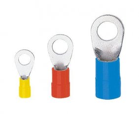 Kabelové oko lisovací, izolované-žluté, průřez vodiče 4-6mm2. M12 KOE_12-6/100