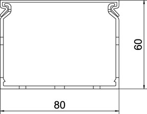 OBO VDK 6080 sgr Propojovací kanál METRA 60x80x2000 kamenná šeď