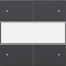 Středový kryt 4xbezpot.tlačítko 24V+LED/LABEL-ANTHRACITE NIKO 122-40350
