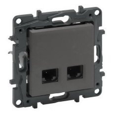 NILOÉ STEP DATOVÁ ZÁSUVKA 2XRJ45 C6 UTP OCEL LEGRAND 863464
