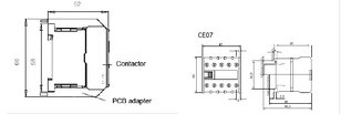 Miniaturní stykač ETI CE07.01-400V-50/60Hz 3p 3xNO+1xNC 16A(AC1)/7A(AC3 400V)