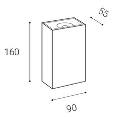 Svítidlo BLOCK, A DIM TRIAC 6W 3000K nástěnné antracit LED2 5100434DT