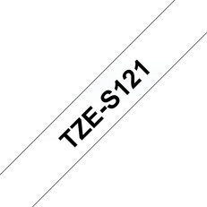 Páska BROTHER TZe-S121 průsvitná/černá (9mm, laminované, extrémně adh.)
