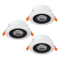 Zápustné svítidlo CALONGE SET 3X LED d100 černá 3X4,8W IP20 EGLO 900915