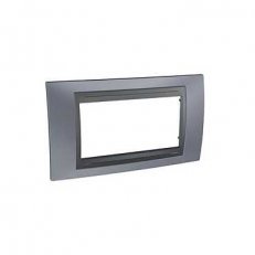 Unica Top Krycí rámeček čtyřmodulový, Metal grey/Grafit SCHNEIDER MGU66.104.297
