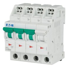 PLI-C6/3N Jistič PLI (bezšroubové svorky nahoře) char C 3+N-pólový 10kA 6A