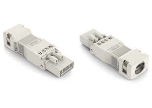 Zástrčka S pouzdrem s odlehčením tahu 4pól. bílá WAGO 890-134