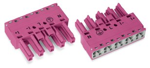 Zdířka 5pól. Kód. B Růžová WAGO 770-285/080-000