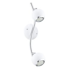 Bodové svítidlo BIMEDA vlnka 2xGU10-LED bílá/chrom 5,6W IP20 EGLO 31002