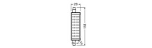 Světelný zdroj LEDVANCE LED LINE R7s P 15W 827 Clear R7s