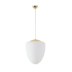 Závěsné svítidlo se skleněným stínidlem OSMONT ASTRA S 13W IP40 E27 mosaz