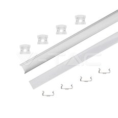 Aluminum Profil 2000 x 17.2 x 15.5mm Milky, VT-8110 V-TAC SKU3354