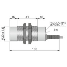Kapacitní senzor d30 mm - Atex prach AECO SC30SP-AE25 NO AD3