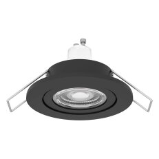 Vestavné svítidlo BARRANCO GU10 d84 IP44 černá EGLO 902236