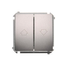 Spínač žaluziový, 10AX, 250V~, Inox BMZ1.01/21