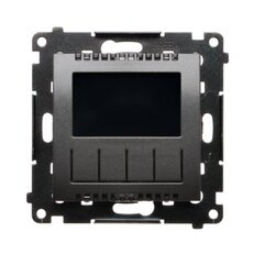Termostat programovatelný, antracit, vč. čidla, metalizované DETD1A.01/48