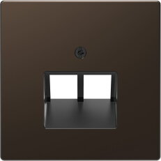 Centrální deska, Merten System D, RJ45, dvojitá, mocca kovová, kov MEG4522-6052