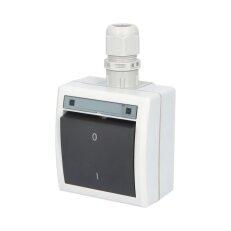 ATLAS 2K IP65 Spínač dvoupólový č.2 s vývodkou M20, na povrch, šedý 19185-07