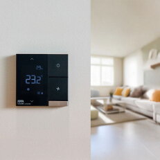 Chytrý termostat SHELLY LINKEDGO SMART HVAC pro řízení HVAC, WiFi, BT, černá