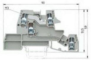 Instalační svorka WKI 4 D-D /V0 WIELAND 56.404.9755.0