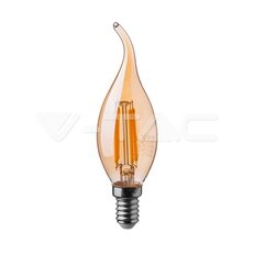 LED Bulb 4W Filament E14 Amber Cover Candle 2200K VT-1949-N, V-TAC SKU217114
