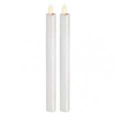 Svíčky LED, 25cm, metalické bílé, 2x AAA, teplá bílá EMOS ZY2270