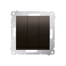 Trojitý spínač řazení 3x 1 10AX, 250V~ hnědá matná metalizované DW31.01/46
